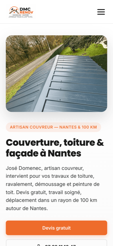 Capture du site DMC Renov