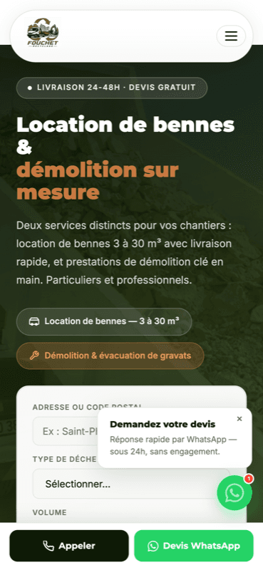 Capture du site Ets Fouchet Recyclage