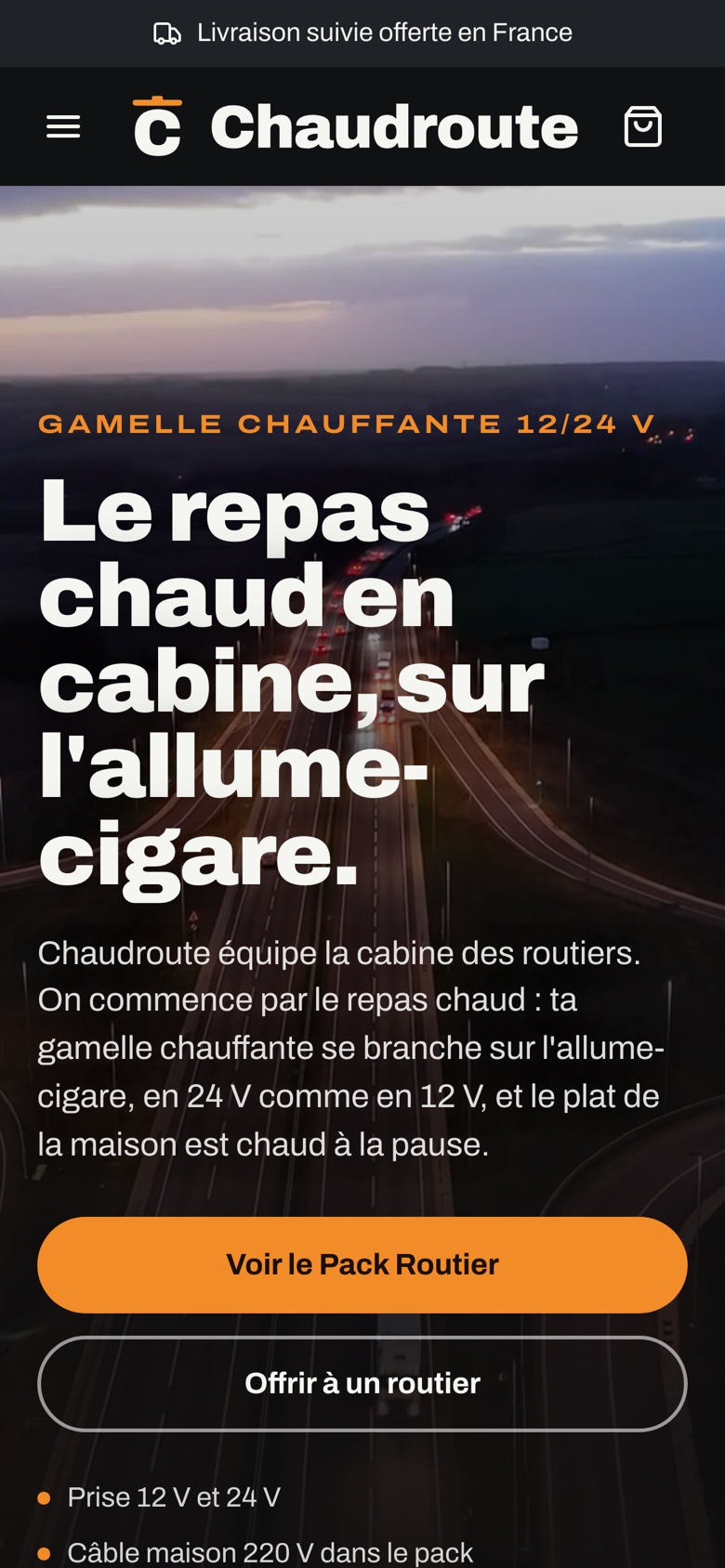 Réalisation Chaudroute : E-commerce équipement routier · France