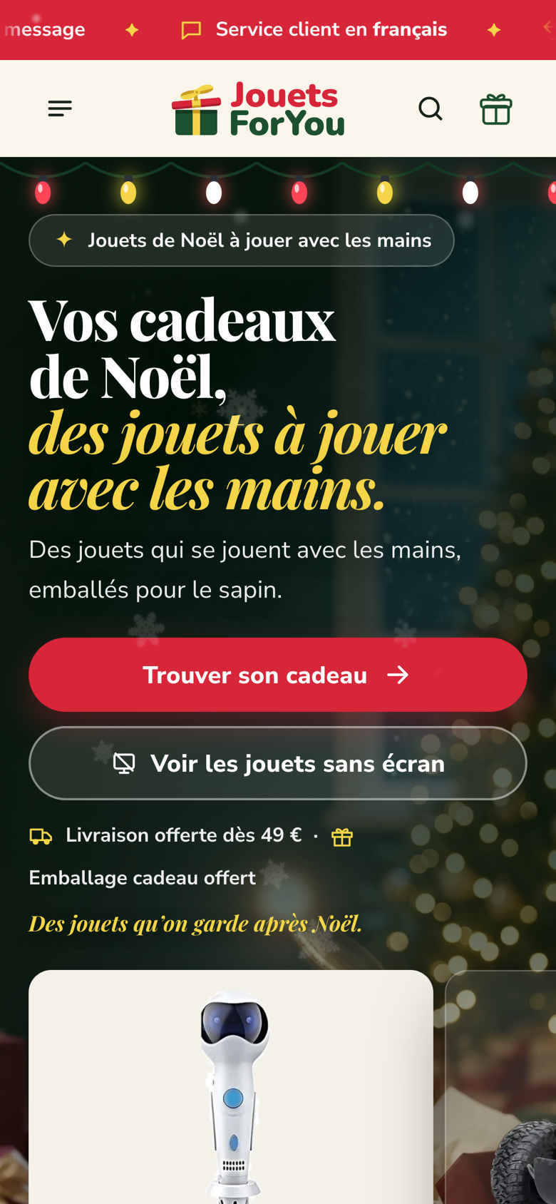 Réalisation Jouets For You : E-commerce jouets · France