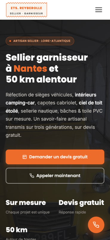 Réalisation Sellerie Reyberolle : Sellier garnisseur · Nantes